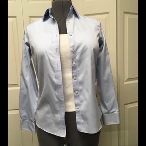 Light blue Lands End No Iron dress shirt.